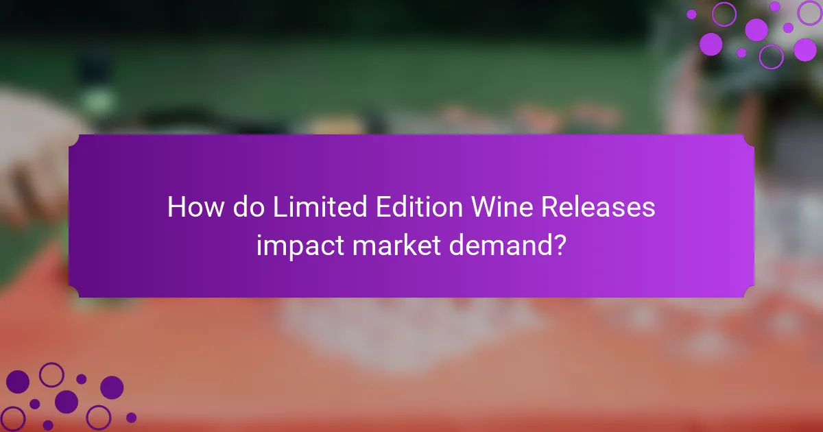 How do Limited Edition Wine Releases impact market demand?