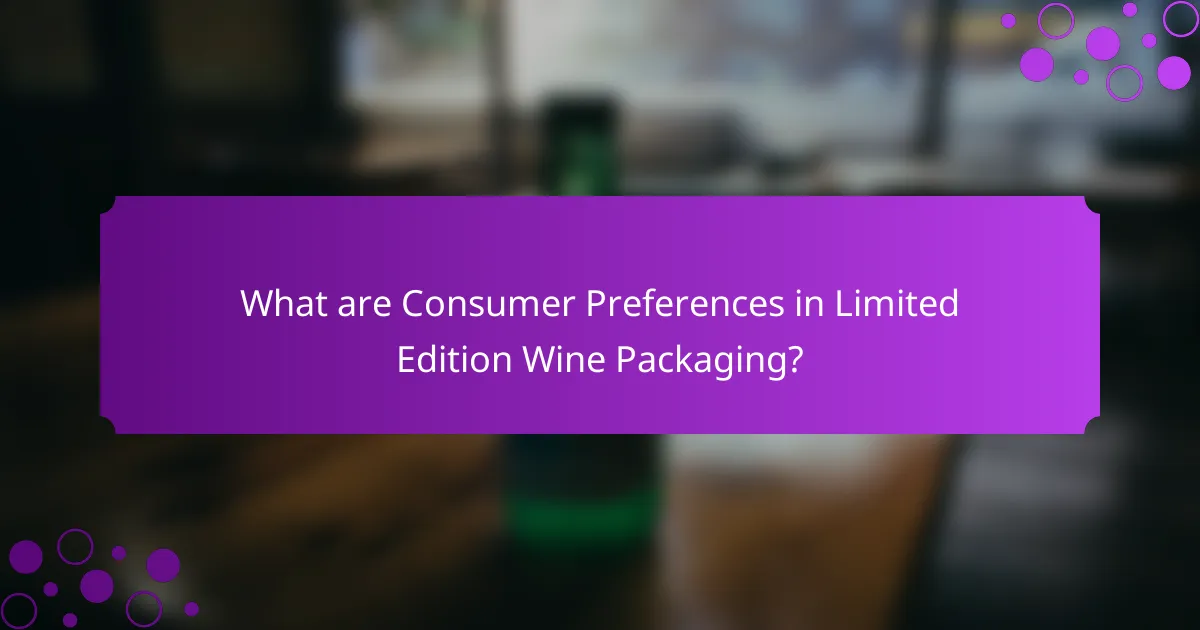 What are Consumer Preferences in Limited Edition Wine Packaging?