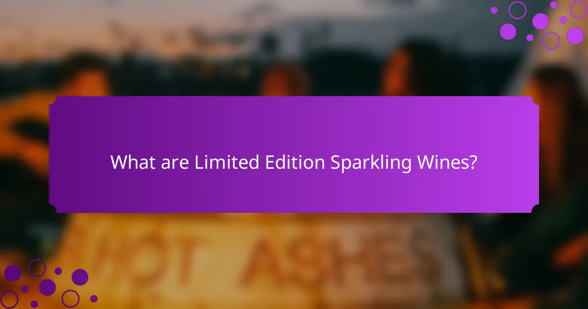 What are Limited Edition Sparkling Wines?
