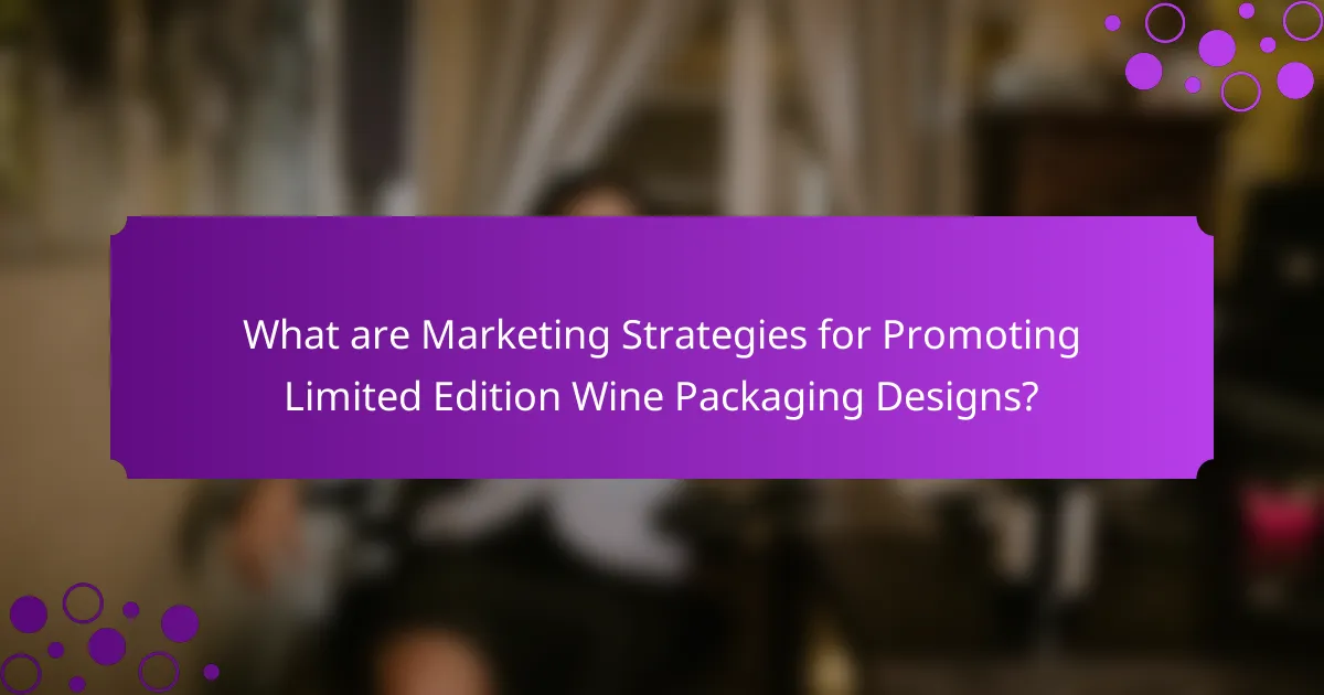 What are Marketing Strategies for Promoting Limited Edition Wine Packaging Designs?