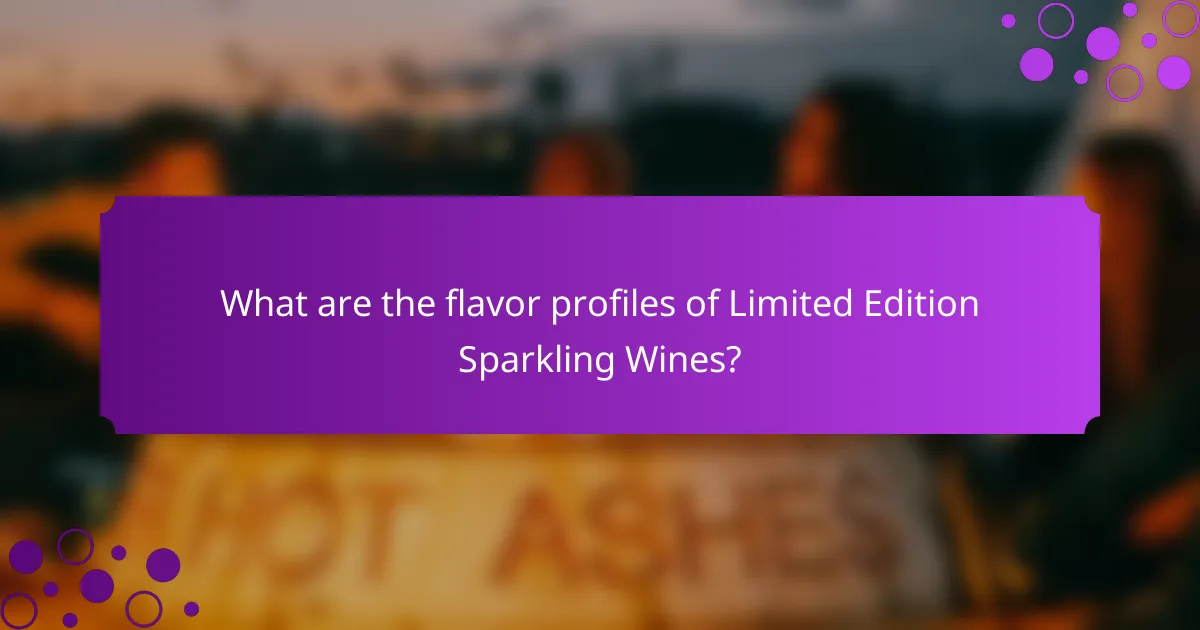 What are the flavor profiles of Limited Edition Sparkling Wines?