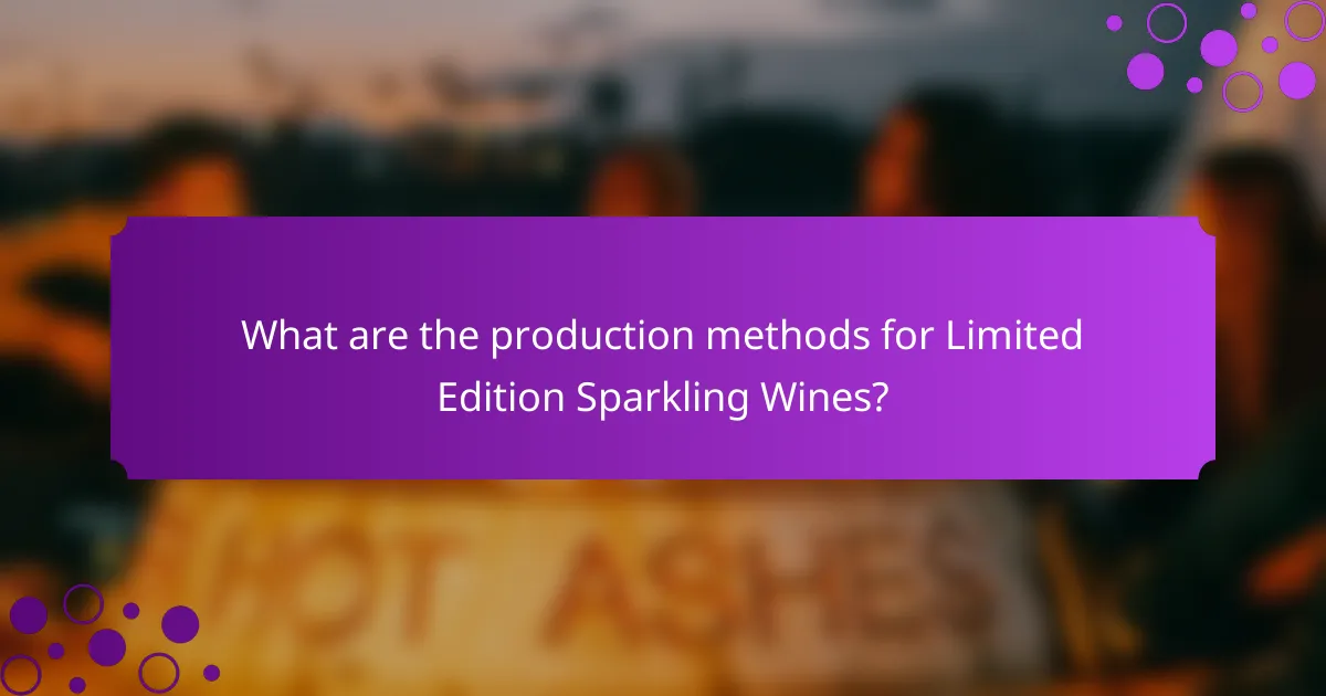 What are the production methods for Limited Edition Sparkling Wines?