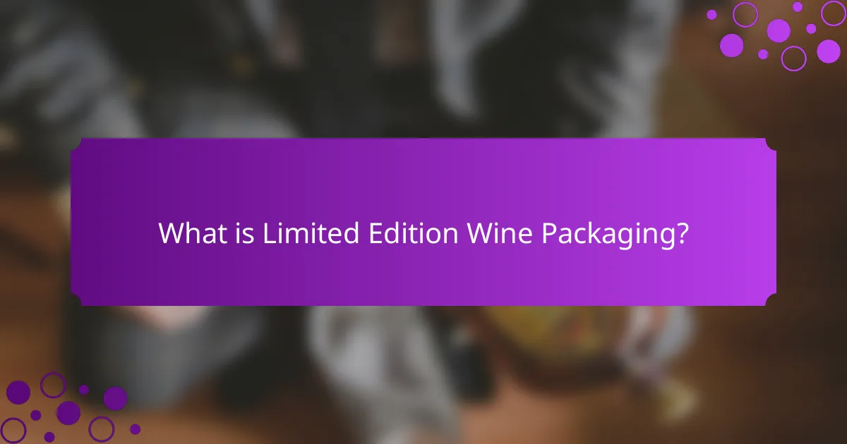 What is Limited Edition Wine Packaging?