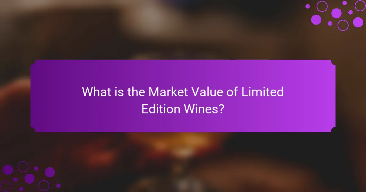 What is the Market Value of Limited Edition Wines?